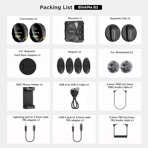 BlinkMe | 2.4 GHz draadloze slimme microfoon met touchscreen BlinkMe | 2.4 GHz draadloze slimme microfoon met touchscreen