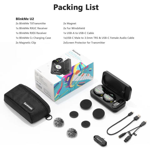 BlinkMe | 2.4 GHz draadloze slimme microfoon met touchscreen BlinkMe | 2.4 GHz draadloze slimme microfoon met touchscreen