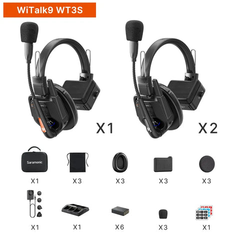 Witalk9 -systeem | Full-duplex draadloos intercom headset-systeem Witalk9 -systeem | Full-duplex draadloos intercom headset-systeem