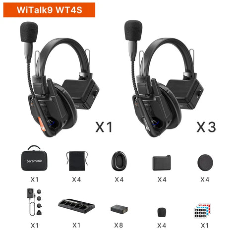 Witalk9 -systeem | Full-duplex draadloos intercom headset-systeem Witalk9 -systeem | Full-duplex draadloos intercom headset-systeem