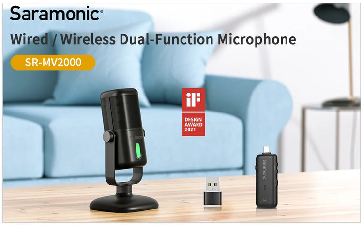 SR-MV2000W | Large Diaphragm USB Studio Mic – saramonic SR-MV2000W | Large Diaphragm USB Studio Mic – saramonic