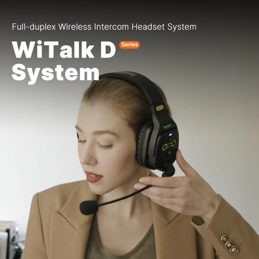 Witalk Dual-Ear Selectie | Ful-Duplex Wireless Intercom Headset System